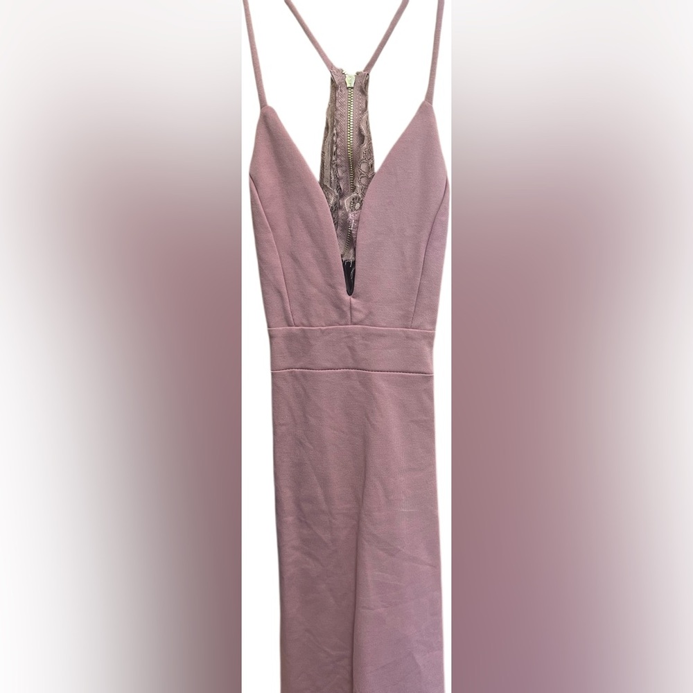 Revamped Pink Plunge Sheath Dress